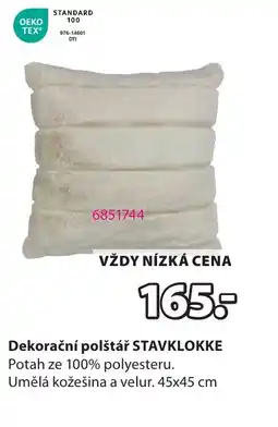 JYSK Dekorační polštář STAVKLOKKE nabídka