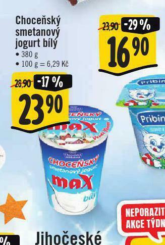 Jip Choceňský smetanový jogurt bílý nabídka