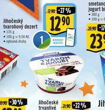 Jip Jihočeský tvarohový dezert nabídka