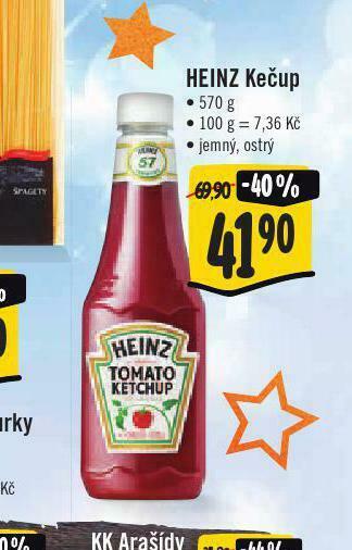 Jip Heinz kečup nabídka
