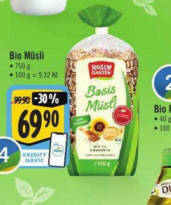 Jip Bio müsli nabídka