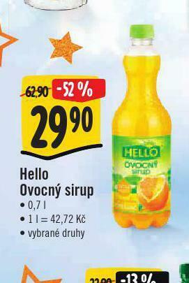 Jip Hello ovocný sirup nabídka