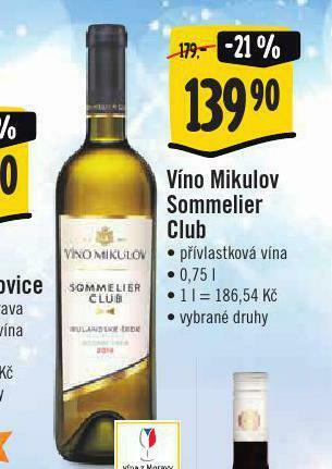 Jip Víno mikulov sommelier club nabídka