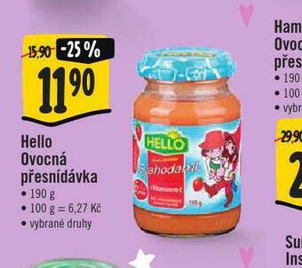 Jip Hello ovocná přesnídávka nabídka