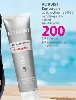 Hebe ALTRUIST Sunscreen nabídka