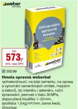 DEK Hmota opravná weberbat nabídka