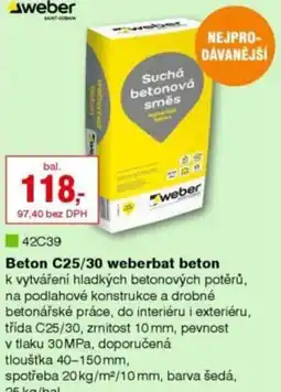 DEK Beton C25/30 weberbat beton nabídka