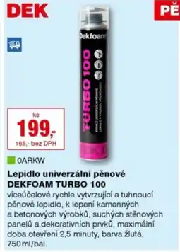 DEK Lepidlo univerzální pěnové DEKFOAM TURBO 100 nabídka