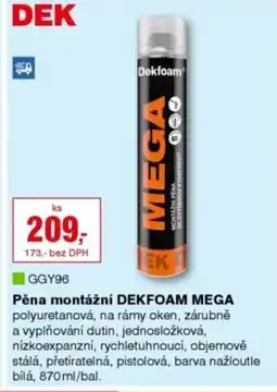 DEK Pěna montážní DEKFOAM MEGA nabídka