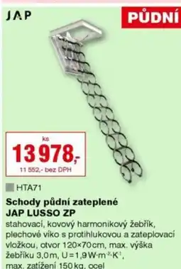 DEK Schody půdní zateplené JAP LUSSO ZP nabídka