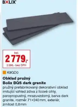 DEK Obklad pružný Bolix BQS dark granite nabídka