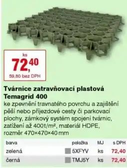 DEK Tvárnice zatravňovací plastová Temagrid 400 nabídka