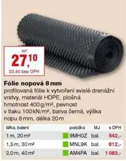 DEK Fólie nopová 8 mm nabídka