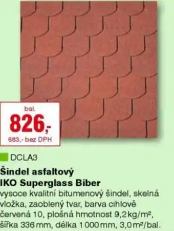 DEK Šindel asfaltový IKO Superglass Biber nabídka