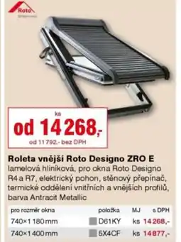 DEK Roleta vnější Roto Designo ZRO E nabídka