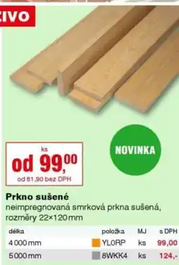 DEK Prkno sušené nabídka