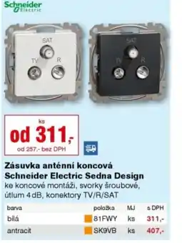 DEK Zásuvka anténní koncová Schneider Electric Sedna Design nabídka