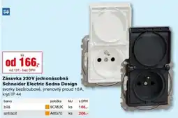 DEK Zásuvka 230 V jednonásobná Schneider Electric Sedna Design nabídka