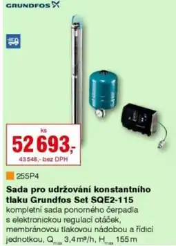 DEK Sada pro udržování konstantního tlaku Grundfos Set SQE2-115 nabídka