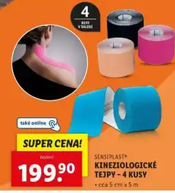 Lidl SENSIPLAST KINEZIOLOGICKÉ TEJPY – 4 KUSY nabídka