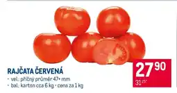 Makro Rajčata červená nabídka