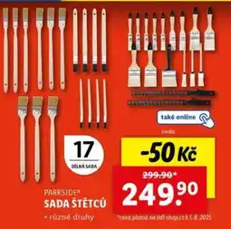 Lidl PARKSIDE SADA ŠTĚTCŮ nabídka