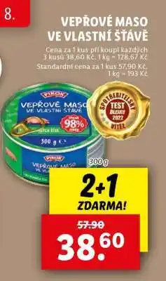Lidl Vepřové maso ve vlastní šťávě nabídka