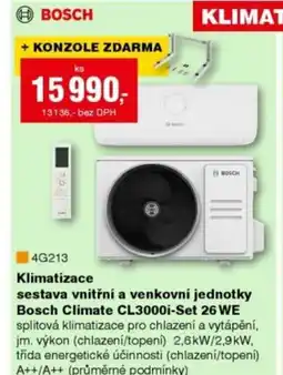 DEK Klimatizace sestava vnitřní a venkovní jednotky Bosch Climate CL3000i-Set 26 WE nabídka