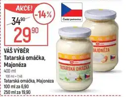 Globus VÁŠ VÝBĚR Tatarská omáčka, Majonéza nabídka