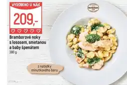 Globus Bramborové noky s lososem, smetanou a baby špenátem nabídka