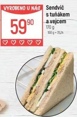 Globus Sendvič s tuňákem a vejcem nabídka