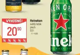 Globus Heineken světlý ležák plech nabídka