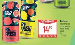 Globus Refresh nealkoholické ochucené pivo nabídka