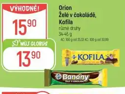 Globus Orion Želé v čokoládě, Kofila nabídka