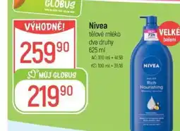 Globus NIVEA tělové mléko nabídka