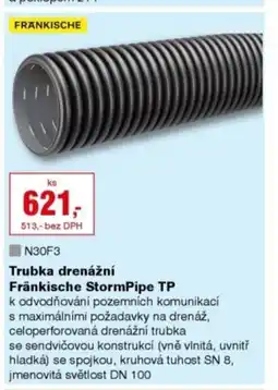 DEK Trubka drenážní Fränkische StormPipe TP nabídka