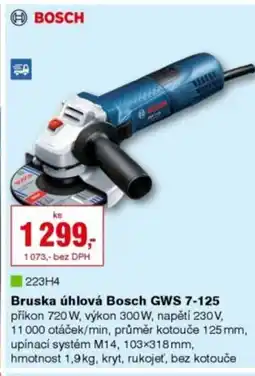 DEK Bruska úhlová Bosch GWS 7-125 nabídka