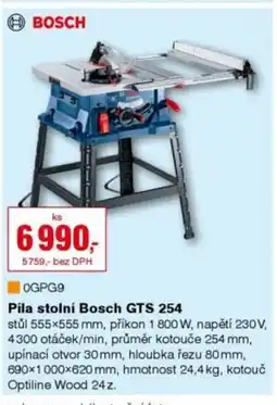 DEK Pila stolní Bosch GTS 254 nabídka