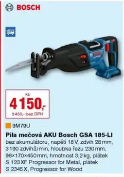 DEK Pila mečová AKU Bosch GSA 185-LI nabídka