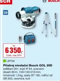 DEK Přístroj nivelační Bosch GOL 20D nabídka
