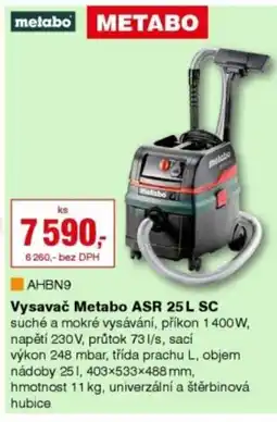 DEK Vysavač Metabo ASR 25L SC nabídka