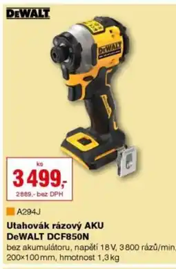 DEK Utahovák rázový AKU DeWALT DCF850N nabídka