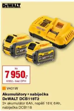 DEK Akumulátory + nabíječka DeWALT DCB118T2 nabídka