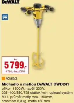 DEK Míchadlo s metlou DeWALT DWD241 nabídka