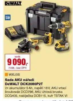 DEK Sada AKU nářadí DeWALT DCK2080P2T nabídka