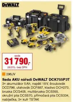 DEK Sada AKU nářadí DeWALT DCK755P3T nabídka
