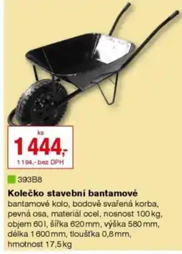 DEK Kolečko stavební bantamové nabídka