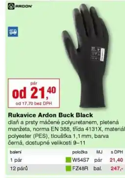 DEK Rukavice Ardon Buck Black nabídka