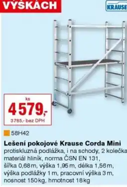 DEK Lešení pokojové Krause Corda Mini nabídka