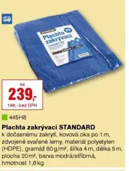 DEK Plachta zakrývací STANDARD nabídka